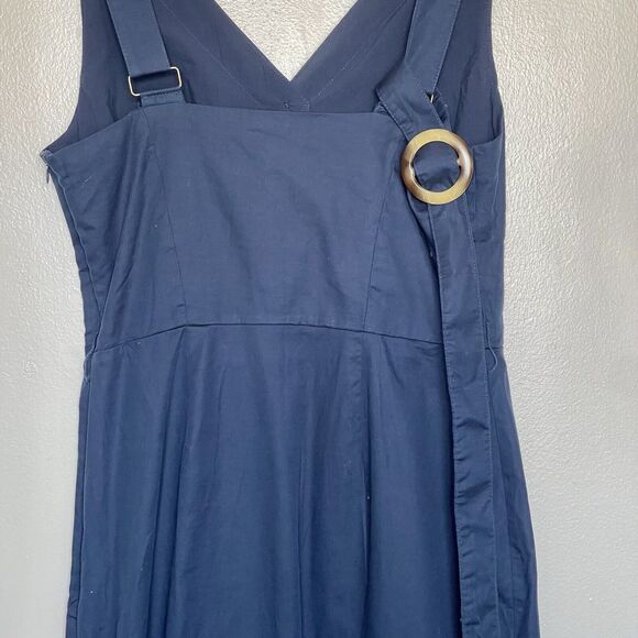 Time And Tru Dress Womens Size Medium Size 8-10 Blue Belt Cove Boho Bohemian - Picture 6 of 11